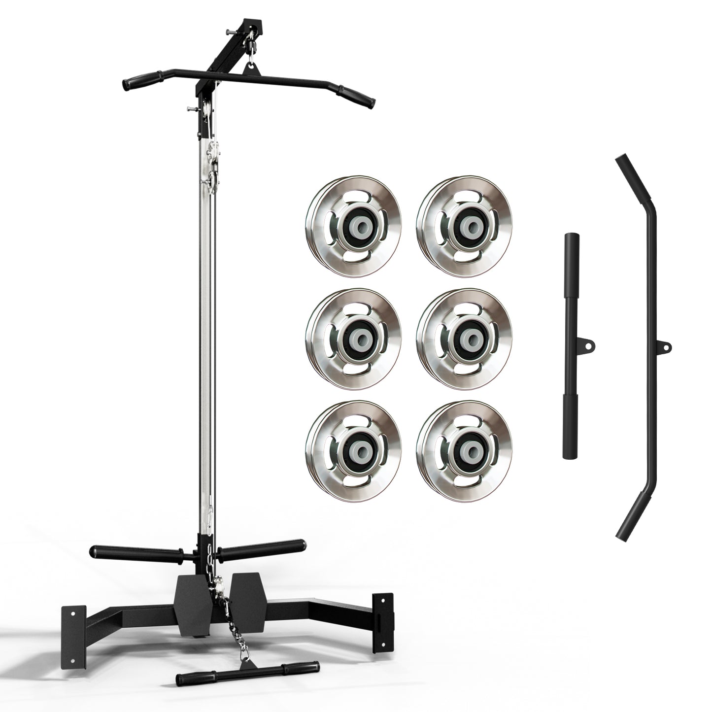Mikolo LAT Pull-Down for 3" x 3" Power Cage Rack Attachments,Home Gym Accessories