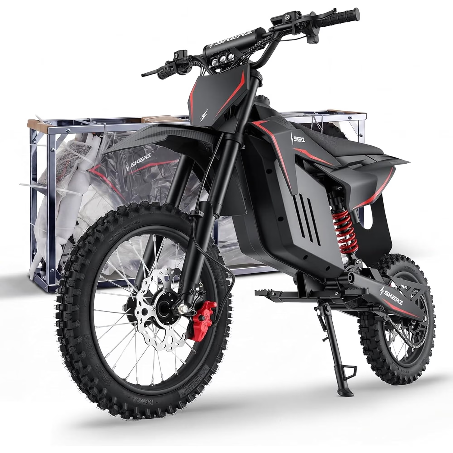 Skeri Electric Dirt Bike for Teens Adults, 14"/12" Fat Tire 2000W (Peak 3200W) 48V 21AH Battery 37MPH Hydraulic off-Road Age 13+