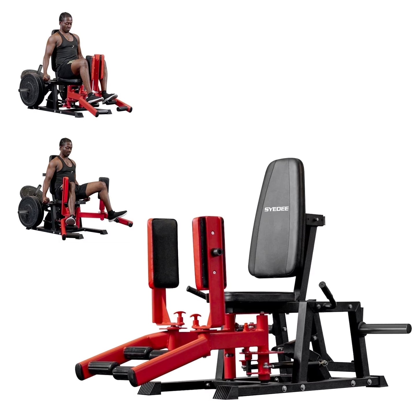 Syedee Hip Abductor Machine, Plate-Loaded Inner and Outer Thigh Machine, Thigh Master Hip Trainer, Hip Thrusters for Home Gym(2025 Vision)