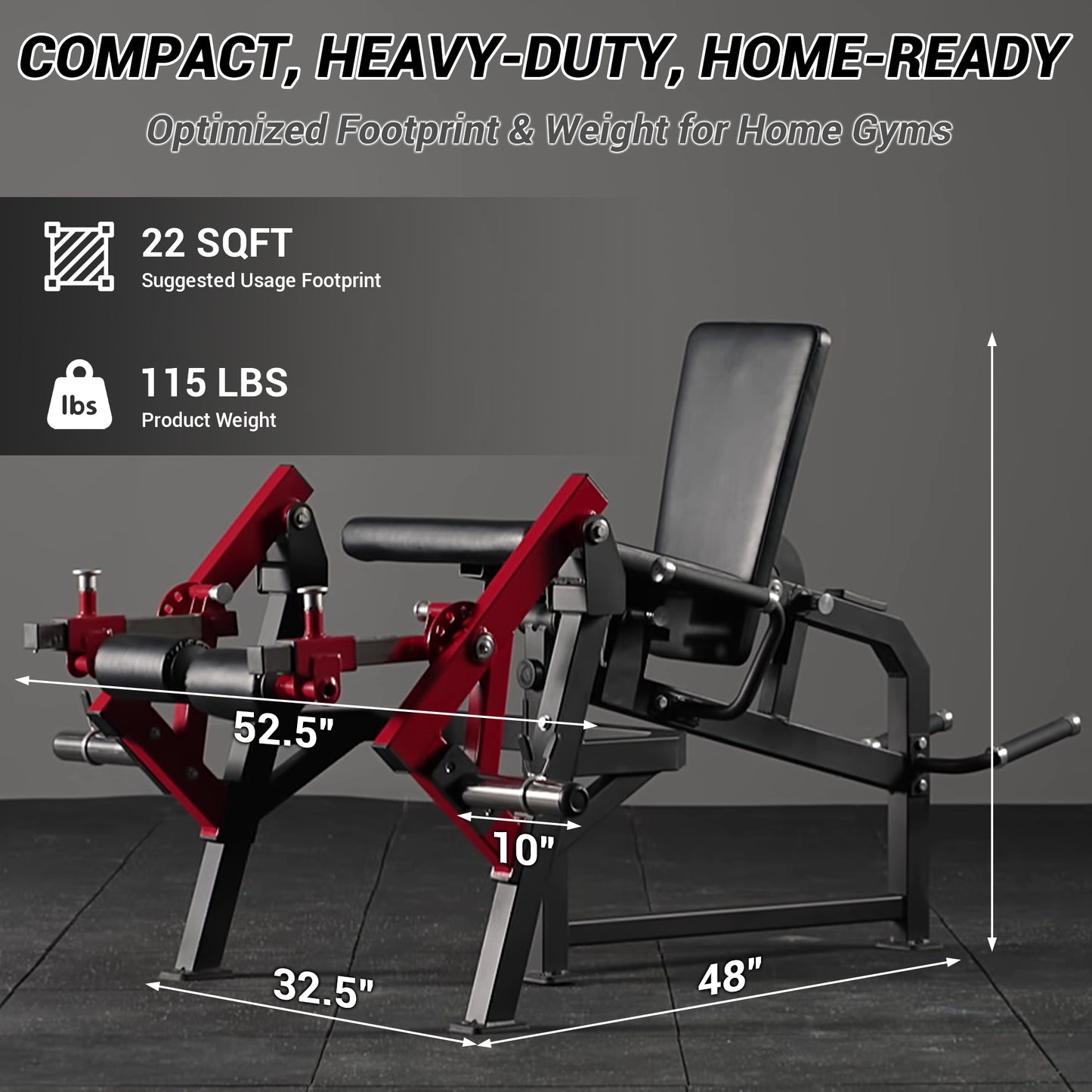 Syedee Leg Extension and Curl Machine, Lower Body Special Leg Machine, Adjustable Leg Exercise Bench with Plate Loaded, Leg Rotary Extension for Thigh, Home Gym Weight Machine