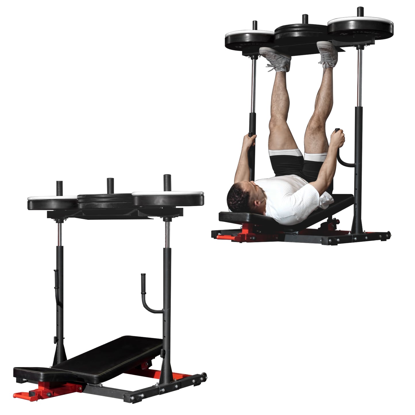 syedee Vertical Leg Press Machine, 600LBS Leg Strengthening Workout Machine with Transport Wheels and 3 Height Choice
