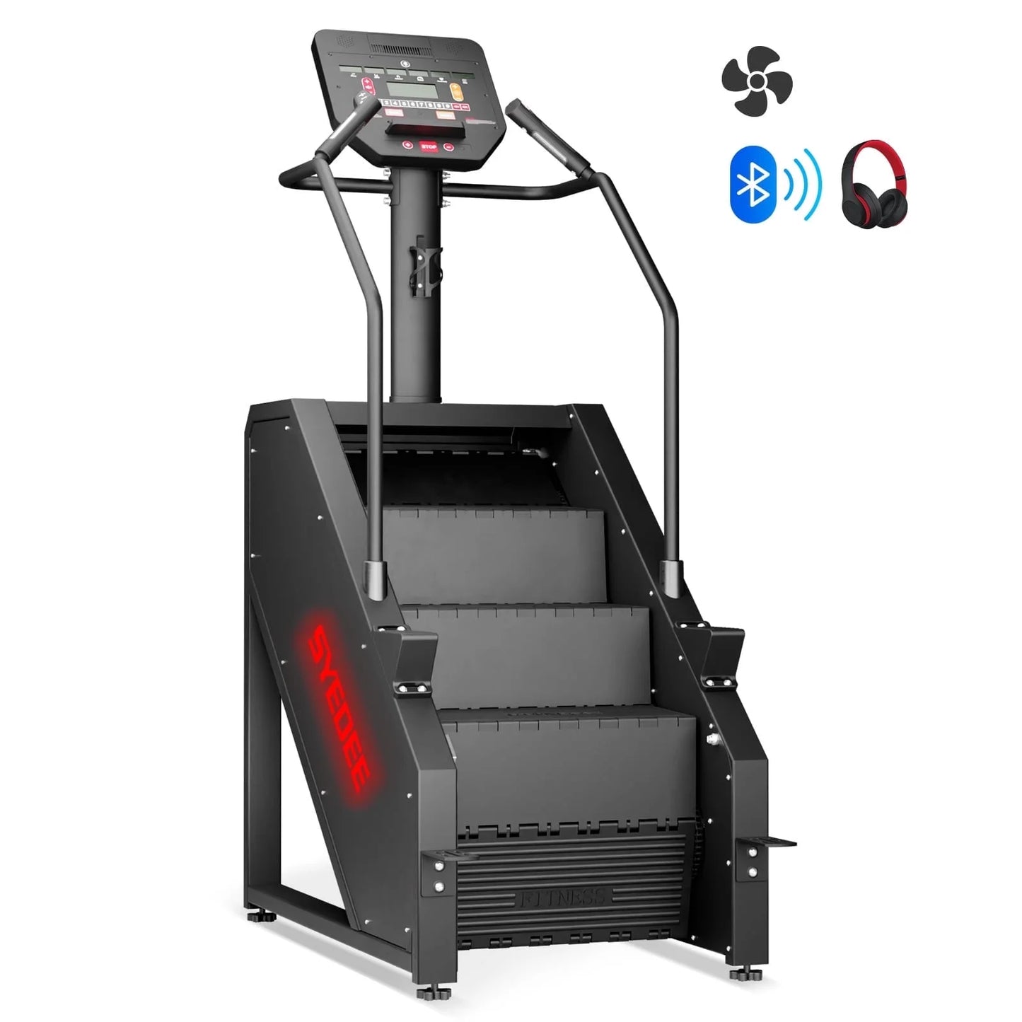 syedee Stair Machine with LED Screen, Stepmill Exercise Machine with 12 Workout Programs, 441 LBS Step Machine, 24-164 Steps/Minute(Black)