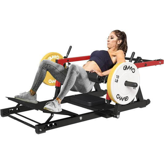 Syedee Glute Bridge Machine, Heavy Duty Plate-Loaded Hip Thrust Machine, Glute Drive Machine for Glute Muscles Shaping