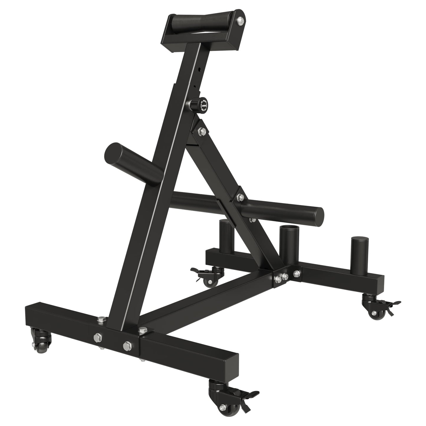 syedee T-Bar Row Attachment Stand for Barbell, Viking Press Stand with Weight Storage and Wheels, T-Bar Row Platform Attachment Core Strength Training Accessories, Shoulder Press Attachment Equipment