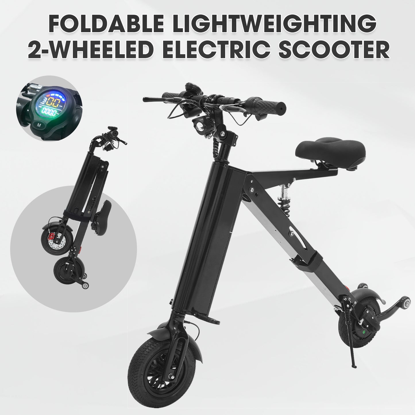 Skeri Foldable 350W Electric Scooter For Adults, 20mph Commuter W/ Panasonic Battery, Airless Tires & 242lbs Capacity, Lightweight E-Scooter For Apartments/Cars