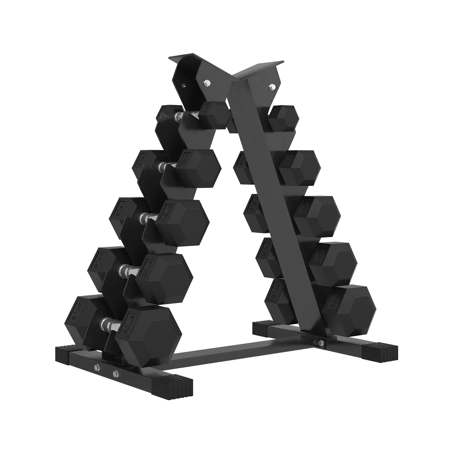 Mikolo Rubber Hex Dumbbell Set with Racks, Multiple Options in 160/200/380/450/550lbs, Strength Training Weight Set Home Gym