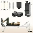 Syedee Foldable Pilates Equipment for Home Workouts,Balanced Body Pilates Reformer Machine for Home and Gym, Pilates Exercise Equipment with Jump Board, Pilates Box Set