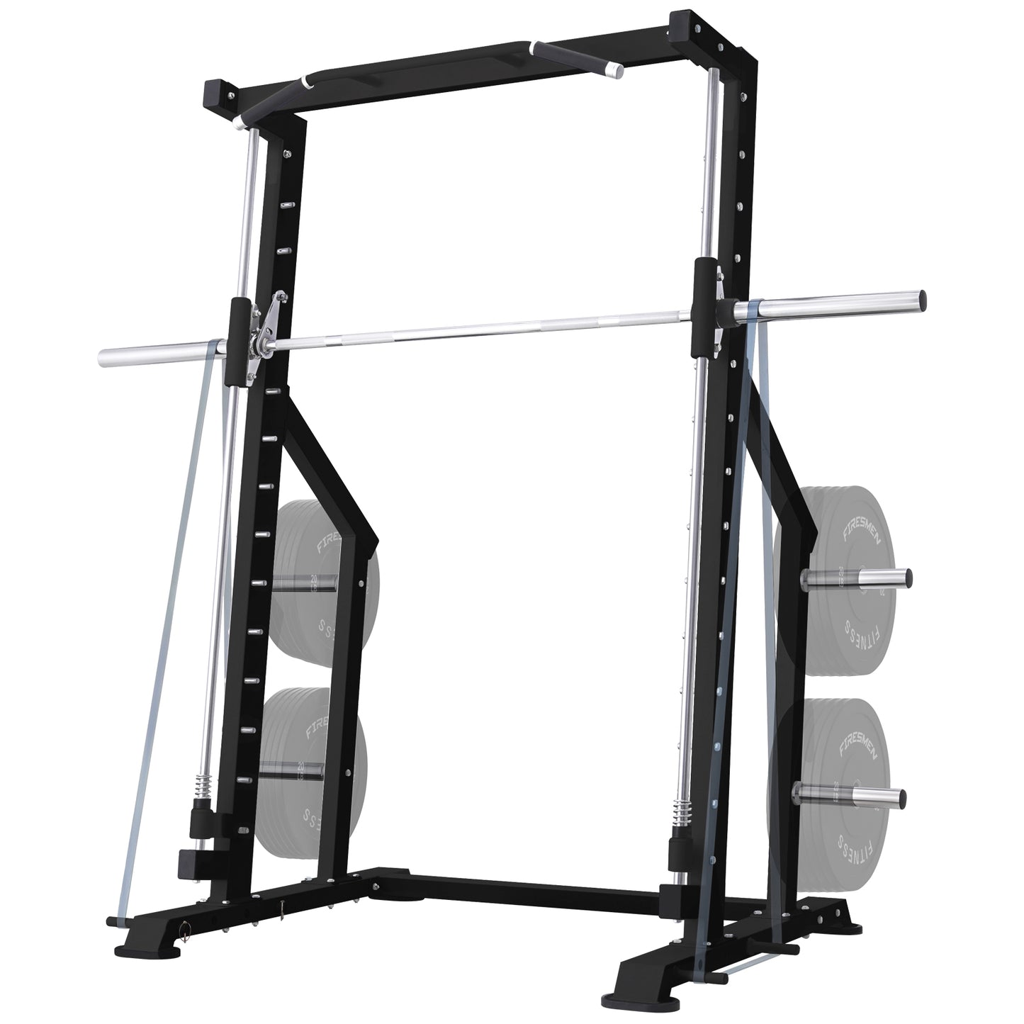 syedee Smith Machine Home Gym, Power Rack Cage with Linear Bearing,Commercial Grade(White)