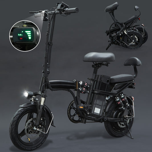Skeri E-Bike for Adults，800W 19MPH 48V 20Ah Lithium Battery UL Certified, Foldable Bike Portable Electric Bikes with Back Seat，Max 30miles Distance for Travel