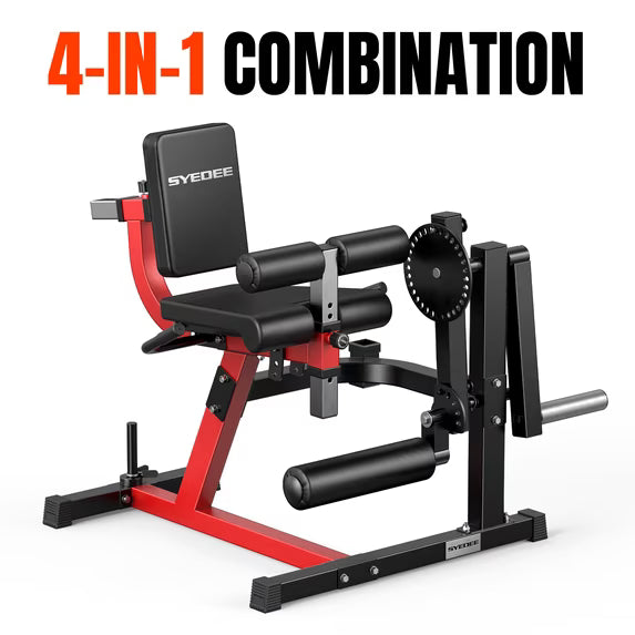 Syedee Adjustable Leg Extension Machine – Multi-function Seat Leg Extension/Leg Curl for Home Use, Plate-mounted Design, 5+28 Levels of Adjustment