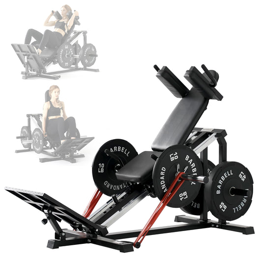 Syedee Compact Leg Sled Machine, Leg Press Machine Capacity 900lbs, Hack Squat Machine Combo, Calf Raise Home Gym