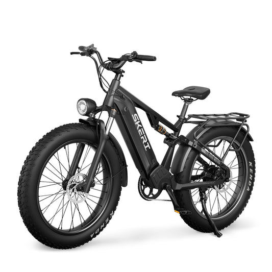 Skeri 750W Electric Bike, 26” x 4” Fat Tire E‑Bike with Full Suspension,E-Mountain Bikes for Adults, 48V 13Ah Battery UL2846