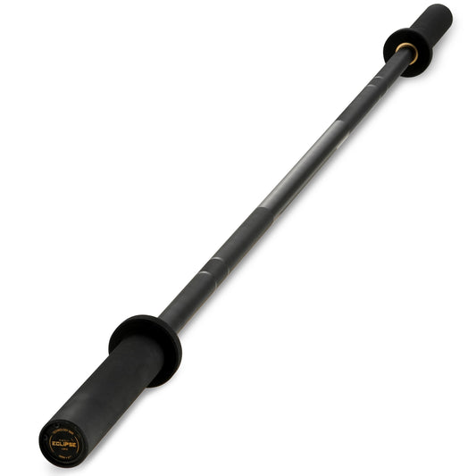 Mikolo Eclipse Series 6ft Olympic Barbell, 27LB Compact and Lighter Barbell for Weightlifting and Powerlifting, Olympic Bar for 500lbs Capacity, Weight Bar Fit 2” Standard Weights (Black)