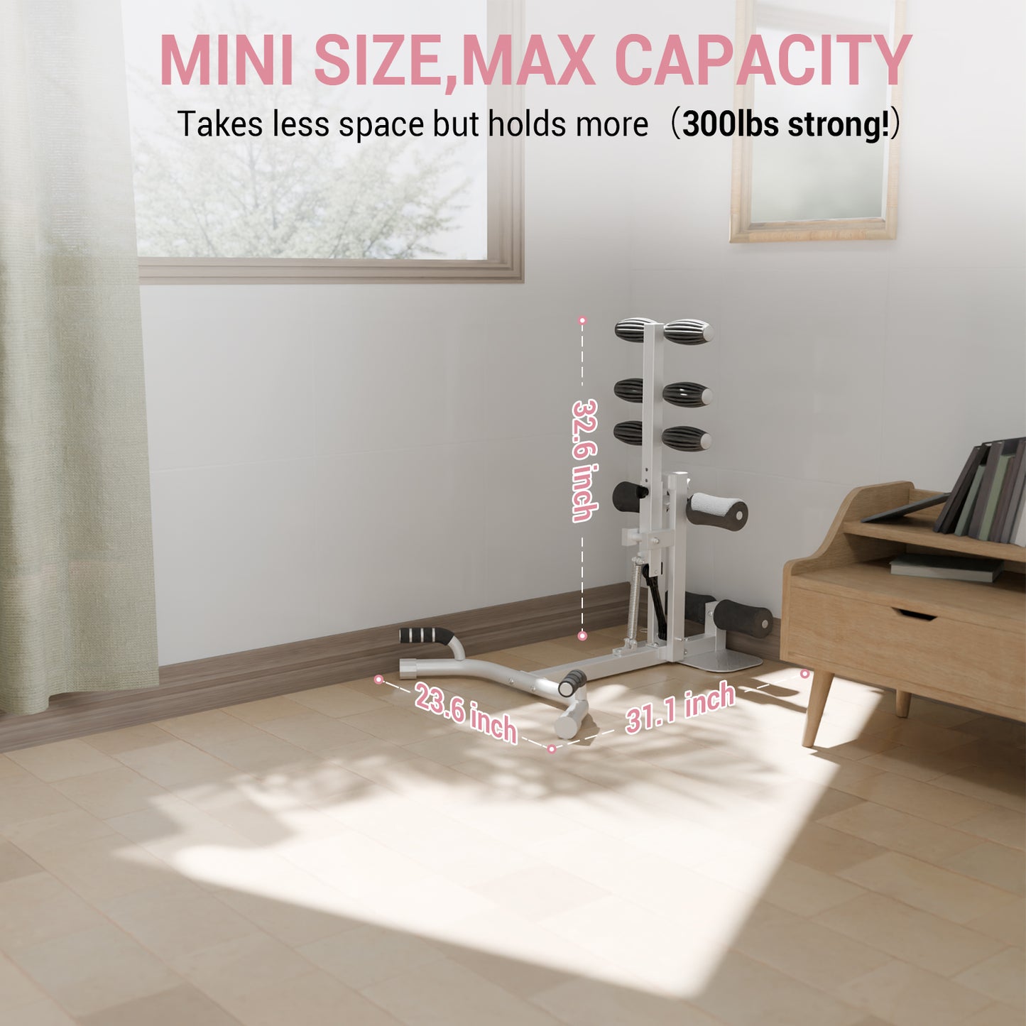 Syedee Versatile Deep Squat machine for Women,Matrix Squat Machine with 300LBS Weight Capacity,Additional Resistance Bands for Assisted Squats,Glutes training, Push Up Workout