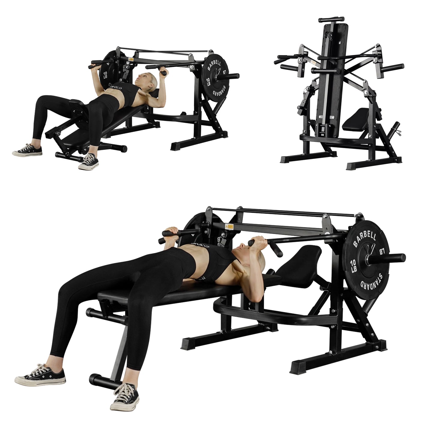 Mikolo Rubber Hex Dumbbell Set with Racks, Options in 550lbs, Strength Training Weight Set Home Gym