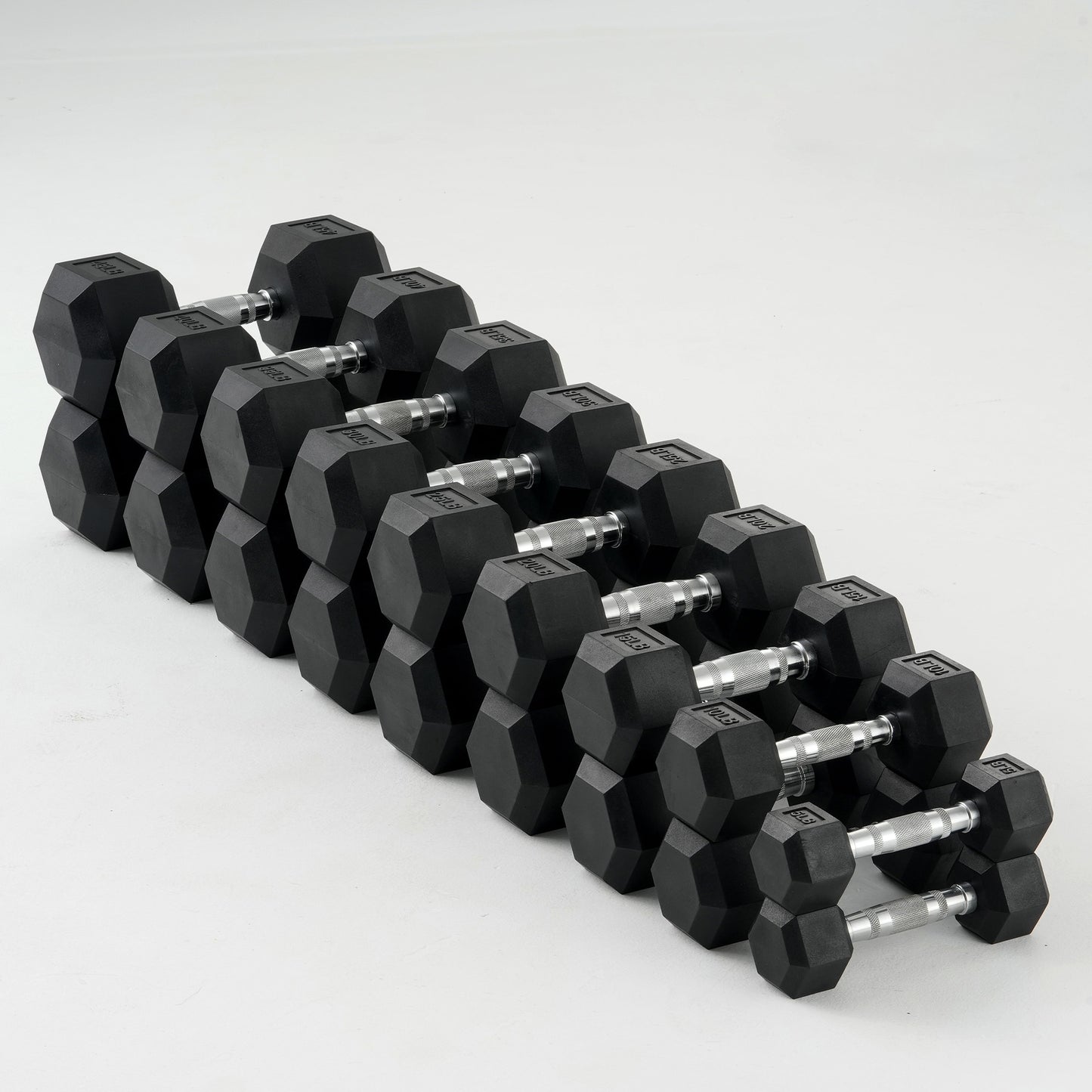 Mikolo Rubber Hex Dumbbell Set with Racks, Options in 550lbs, Strength Training Weight Set Home Gym