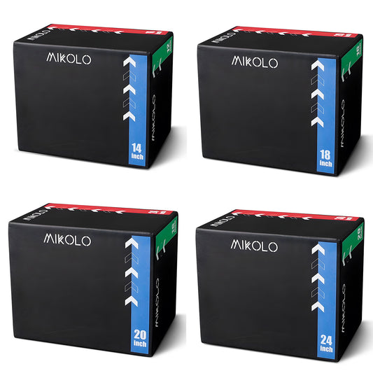 Plyo Box, 3-in-1 Foam Plyometric Jump Box, Box Jump for for Home Gym Training Fitness Workout Exercise.