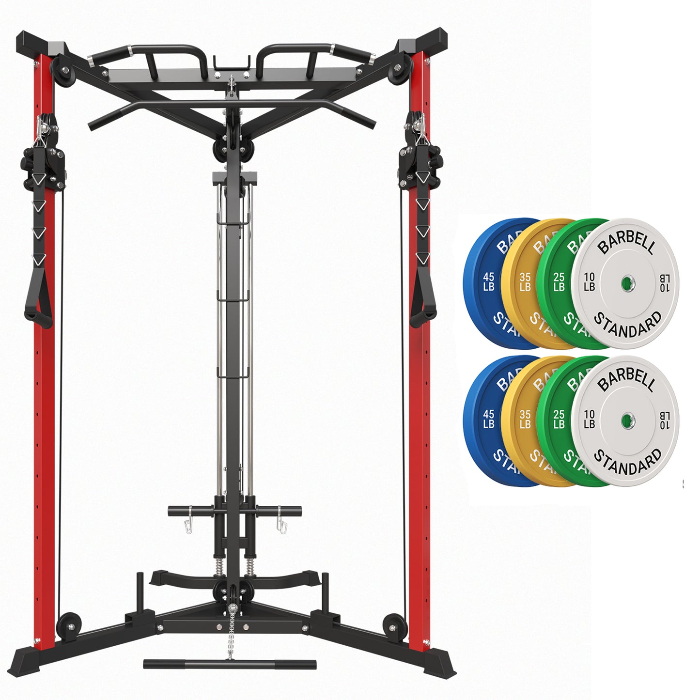 syedee Cable Crossover Machine, 350LBS Weight Capacity Cable Stations with 17 Adjustable Positions, Multi-Grip Pull-Up Bars, Cable Bars and Pivoting Pulley System for The Chest Muscles Strengthening