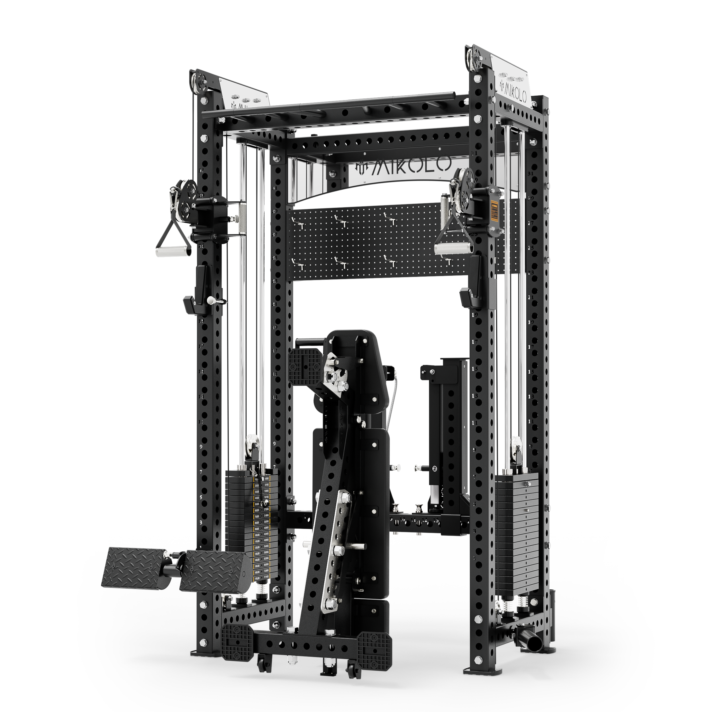 Mikolo Smith Machine, All-in-One Power Rack Cage with Weight Stack, 20 ...
