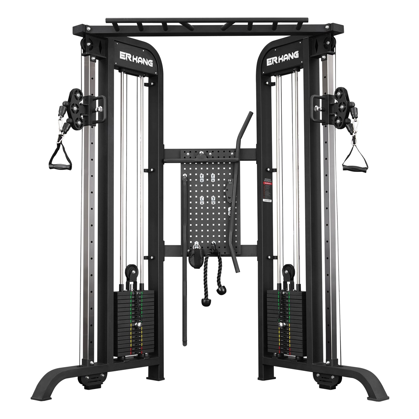 Syedee Functional Trainer with 352lbs Weight Stack, 2:1&1:1 Ratio System Cable Crossover Machine with Independent Double Pulley System, 2000lbs Multi-Functional Chest Fly Machine