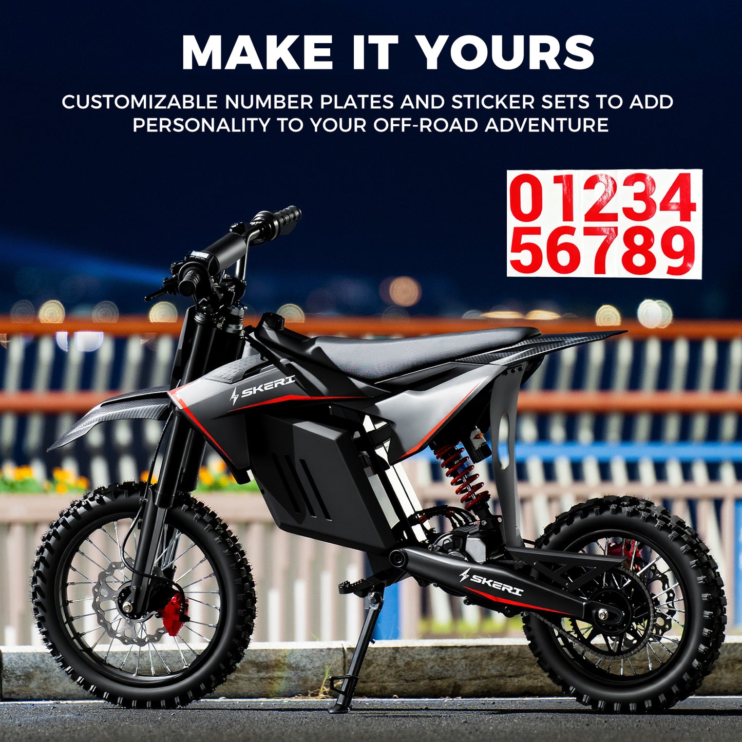 Skeri Electric Bike for Teens Adults, 14"/12" Fat Tire 2000W (Peak 3200W) Electric-Motorcycle with 48V 21AH Battery Ebike 39MPH Hydraulic Brakes Mountain Off-Road EBike Fit Age 13+ Blue
