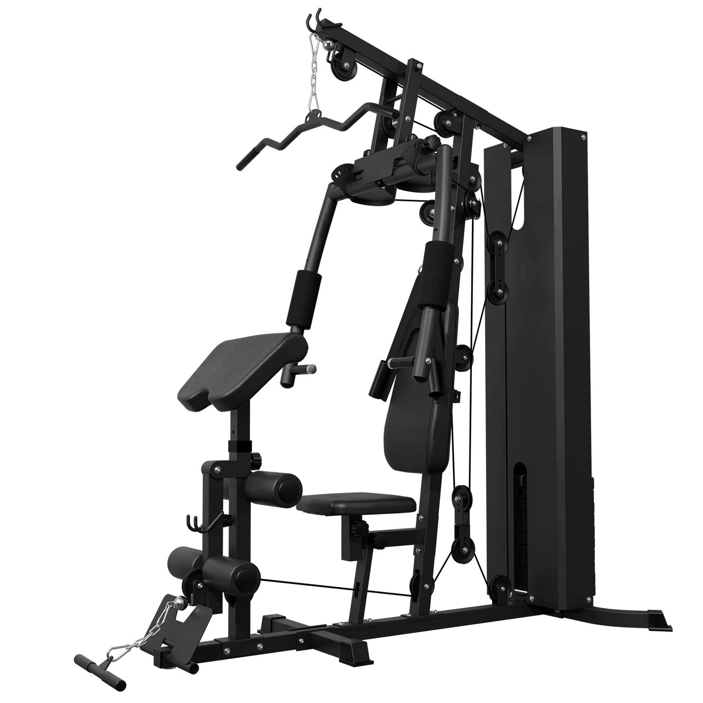 Syedee home gym station,Workout Station with 138LBS Weight Stack, Home Gym Equipment for All Body Training.