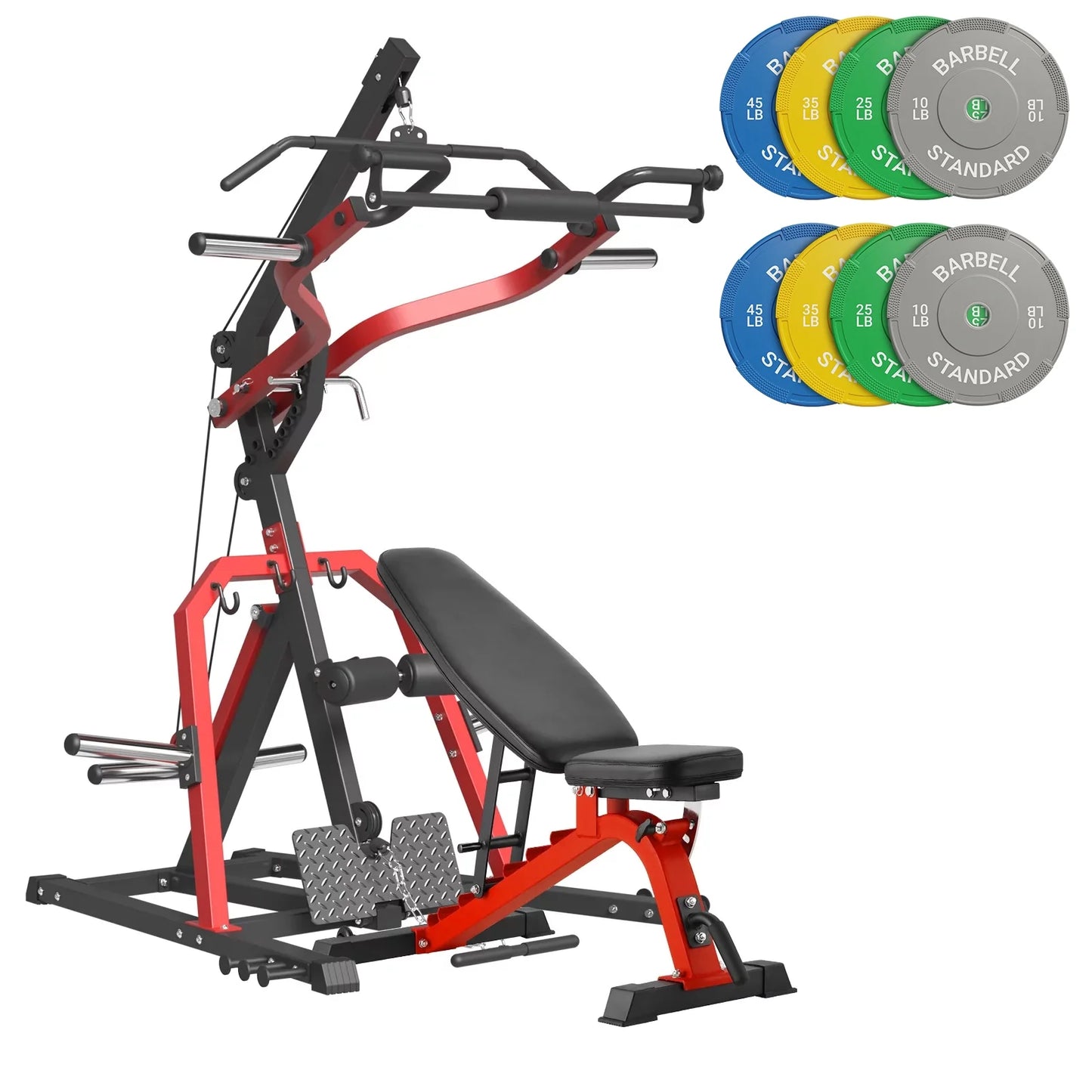 syedee Leverage Gym, 2055LB Bench Press Machine for Strength Training, Adjustable Full Body Workout Machine for Home Gym with 230lb Weight Plate