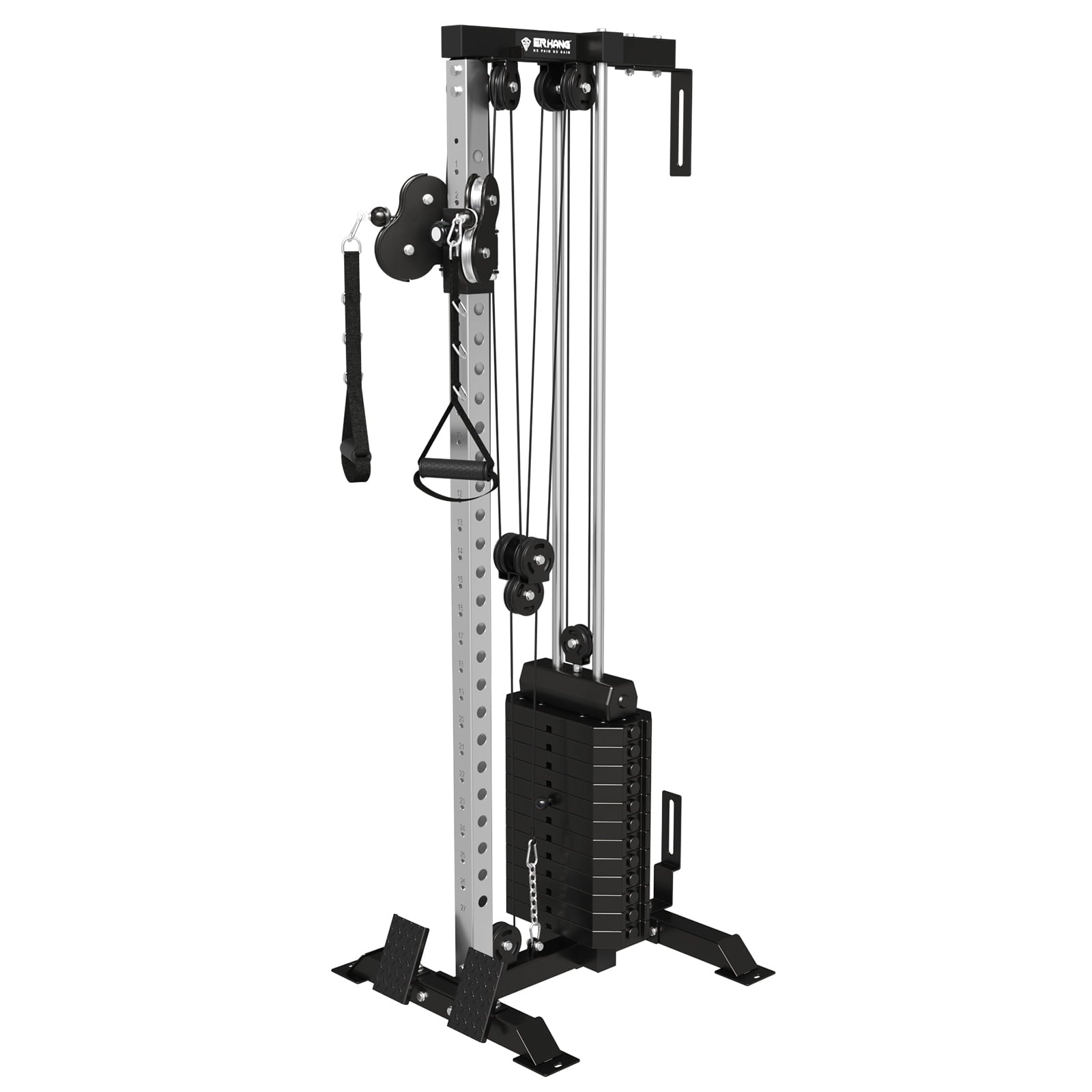 Mikolo Cable Crossover Machine Home Gym, Wall Mount Cable Station with ...