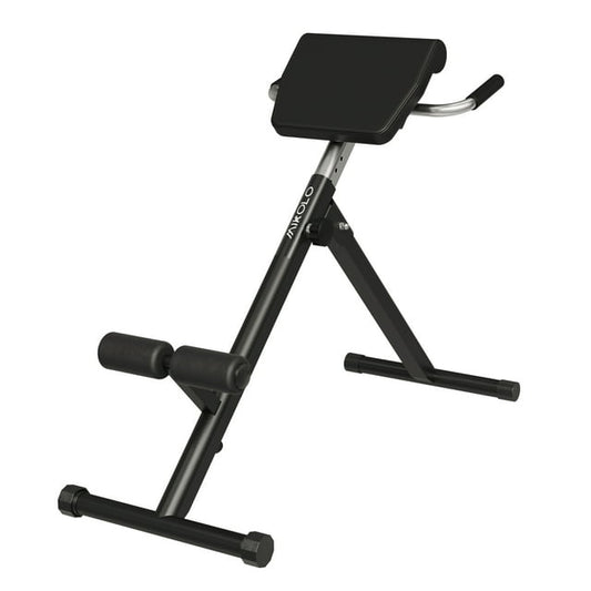 Mikolo Hyperextension Roman Chair, Foldable Exercise Bench with 300LBS Capacity, 9 Adjustable Heights for Strength Training.