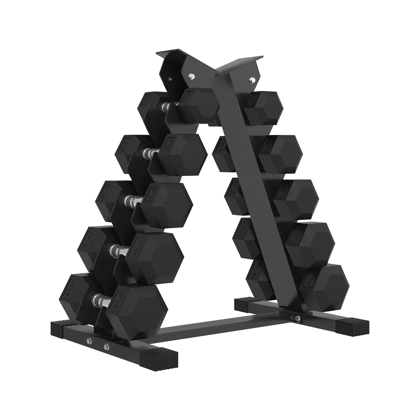 Mikolo Rubber Hex Dumbbell Set with Racks, Multiple Options in 160/200/380/450/550lbs, Strength Training Weight Set Home Gym