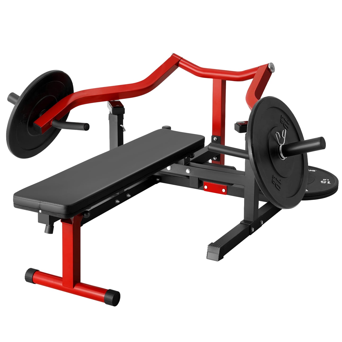 Syedee Chest Press Machine, 1250LBS Capacity with Independent Converging Arms, Adjustable Flat Incline Bench for Home Gym