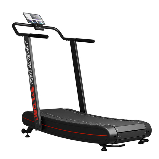 Syedee Curved Treadmill,Non Electric Treadmill with LED Screen, 400LBS Weight Capacity for Home Running