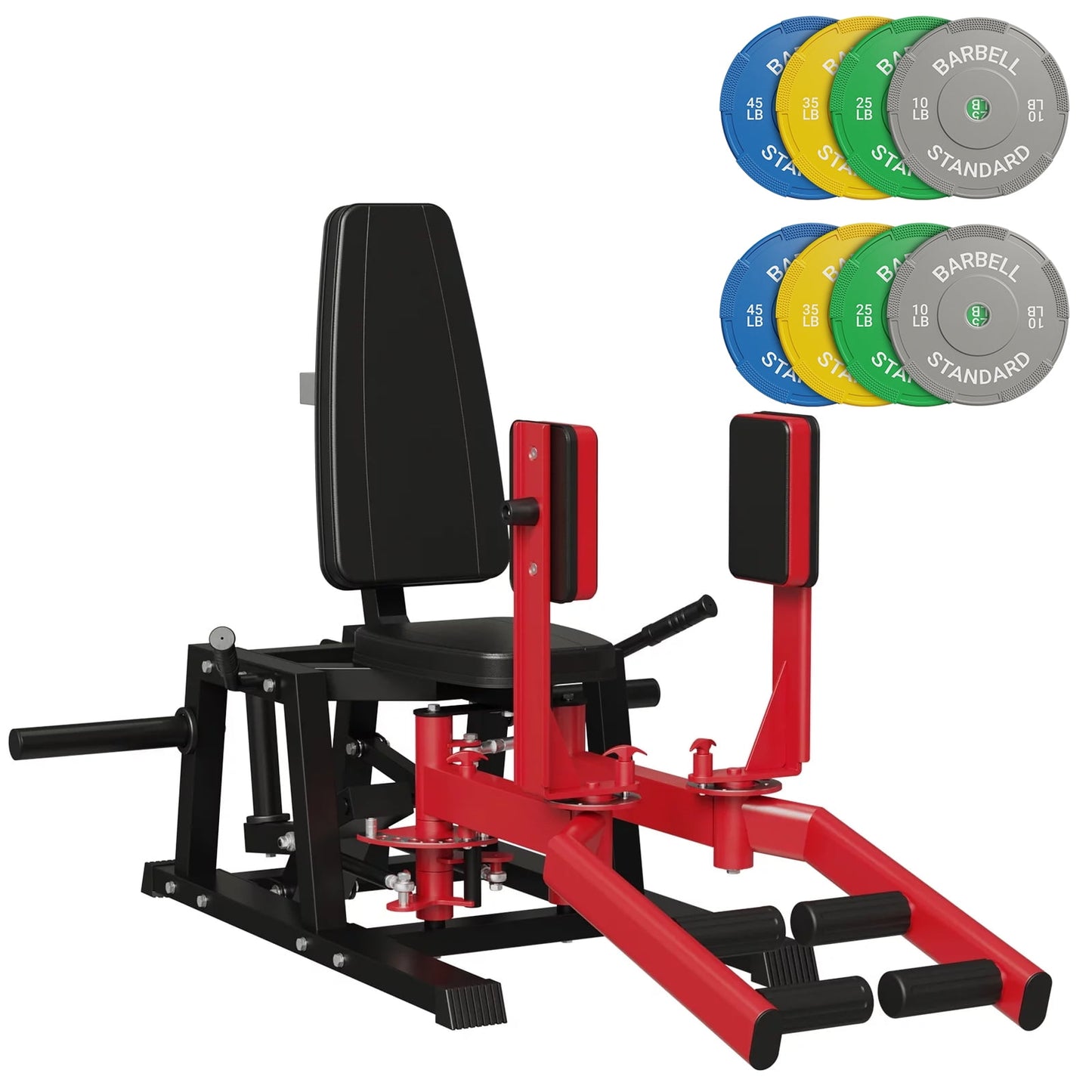 Syedee Hip Abductor Machine, Plate-Loaded Inner and Outer Thigh Machine, Thigh Master Hip Trainer, Hip Thrusters for Home Gym（2024 Vision）