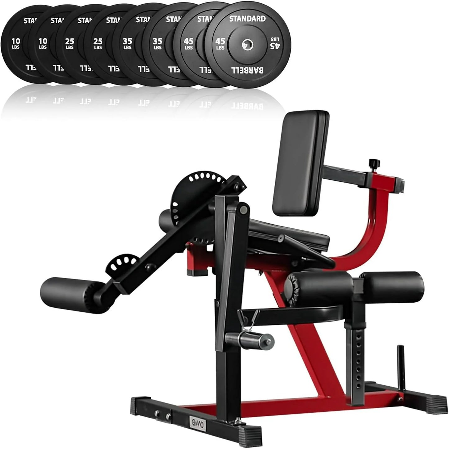 Syedee Leg Extension and Curl Machine, Lower Body Special Leg Machine, Adjustable Leg Exercise Bench with Plate Loaded, Leg Rotary Extension for Thigh, Home Gym Weight Machine
