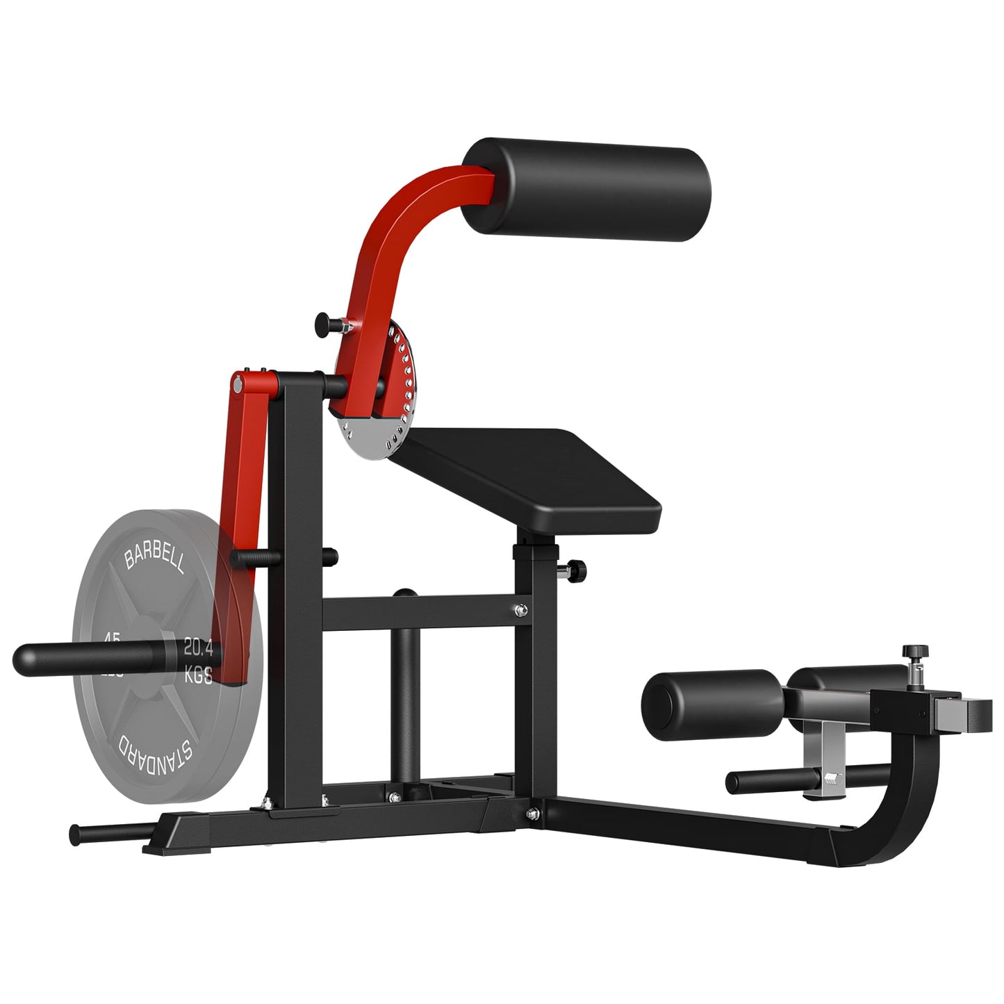 Syedee Seated AB Curl/ Back Extension Machine, Plate Loaded Machine with 450LBS Weight Capacity, Home Gym for Core and Back Training