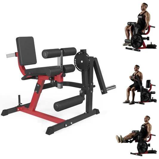 Syedee 3 IN 1Leg Extension and Curl Machine, 450 lbs Adjustable Leg Curl with Plate Loaded, Leg Extender for Home Gym