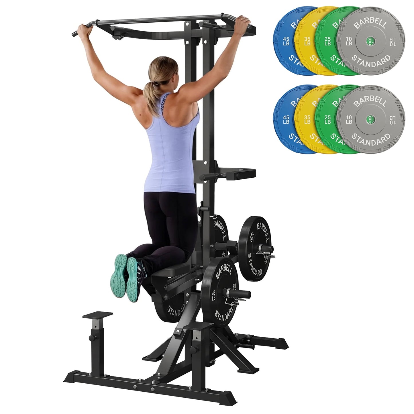 Syedee Assisted Pull up/ Dip machine, Plate-Loaded Machine with 800LBS Capacity, Home Gym Equipment for Strength Training.