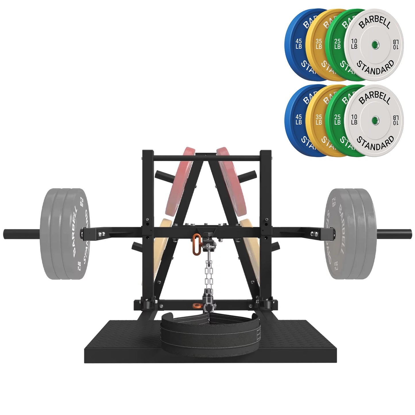 syedee Bumper Plates, 2-Inch Olympic Weight Plates for Weight Lifting and Strength Training, 230 lbs Sets