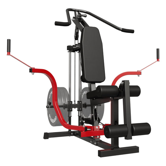 syedee Home Gym Station, 800lb Capacity Leg Extension Machine, Chest Fly and Reverse Delt Machine, Shoulder Press and LAT Pulldown Weight Machine